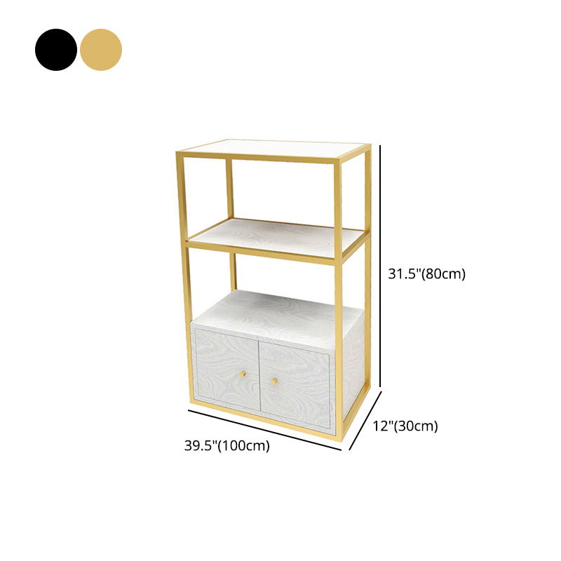 Glam Style Open Bookshelf Etagere Shelf Bookcase with Cabinet for Home Clearhalo 'Bookcases' 'furn' 'furn_bookcases' 'Furniture' 'furniture_bookcases' 'Office Furniture' 5035163