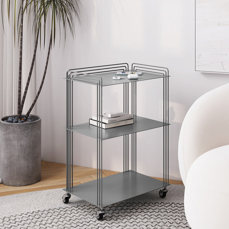 Scandinavian Geometric Bookcase Metal Shelves Included Bookshelf,26" H x 11.8" W Grey Clearhalo 'Bookcases' 'furn' 'furn_bookcases' 'Furniture' 'furniture_bookcases' 'Office Furniture' 5035171