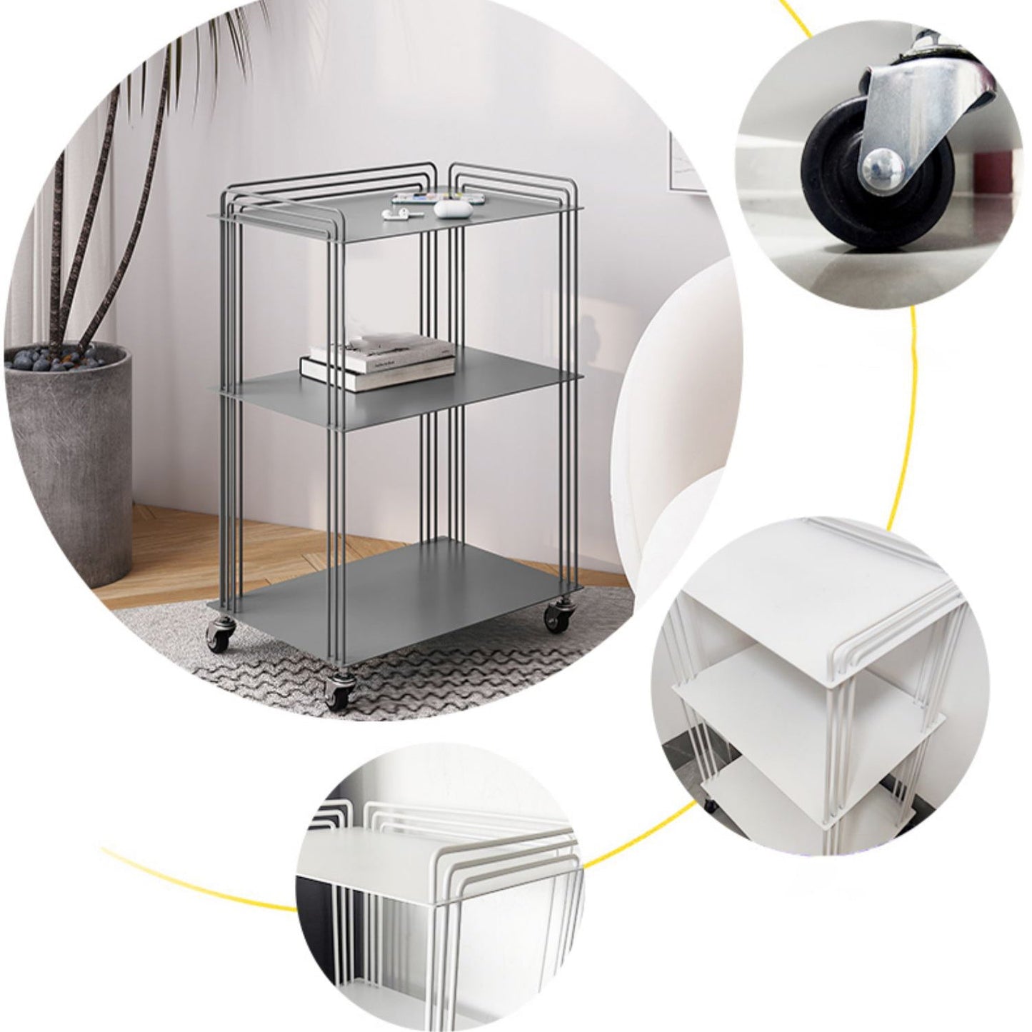 Scandinavian Geometric Bookcase Metal Shelves Included Bookshelf,26" H x 11.8" W Clearhalo 'Bookcases' 'furn' 'furn_bookcases' 'Furniture' 'furniture_bookcases' 'Office Furniture' 5035173