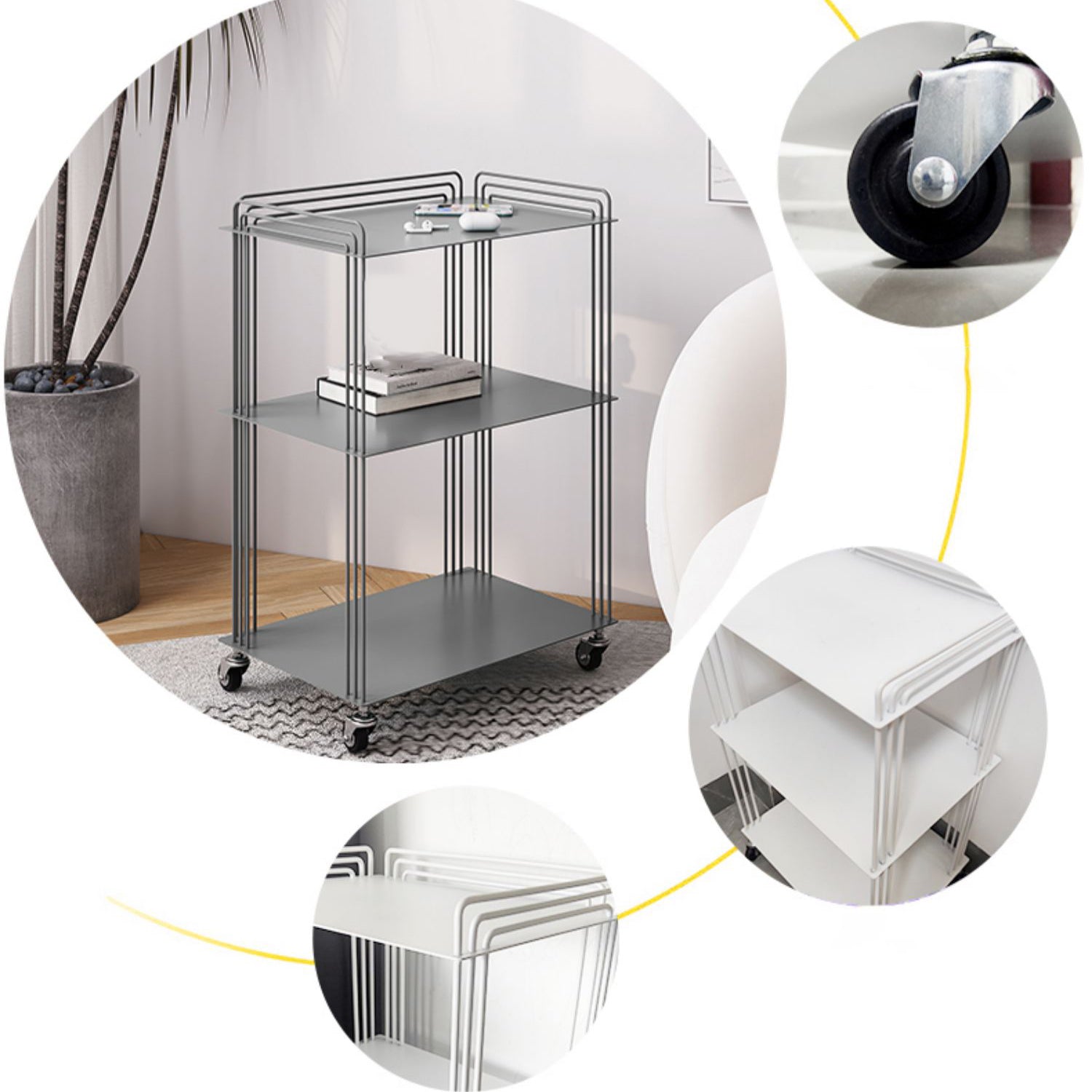 Scandinavian Geometric Bookcase Metal Shelves Included Bookshelf,26" H x 11.8" W Clearhalo 'Bookcases' 'furn' 'furn_bookcases' 'Furniture' 'furniture_bookcases' 'Office Furniture' 5035173