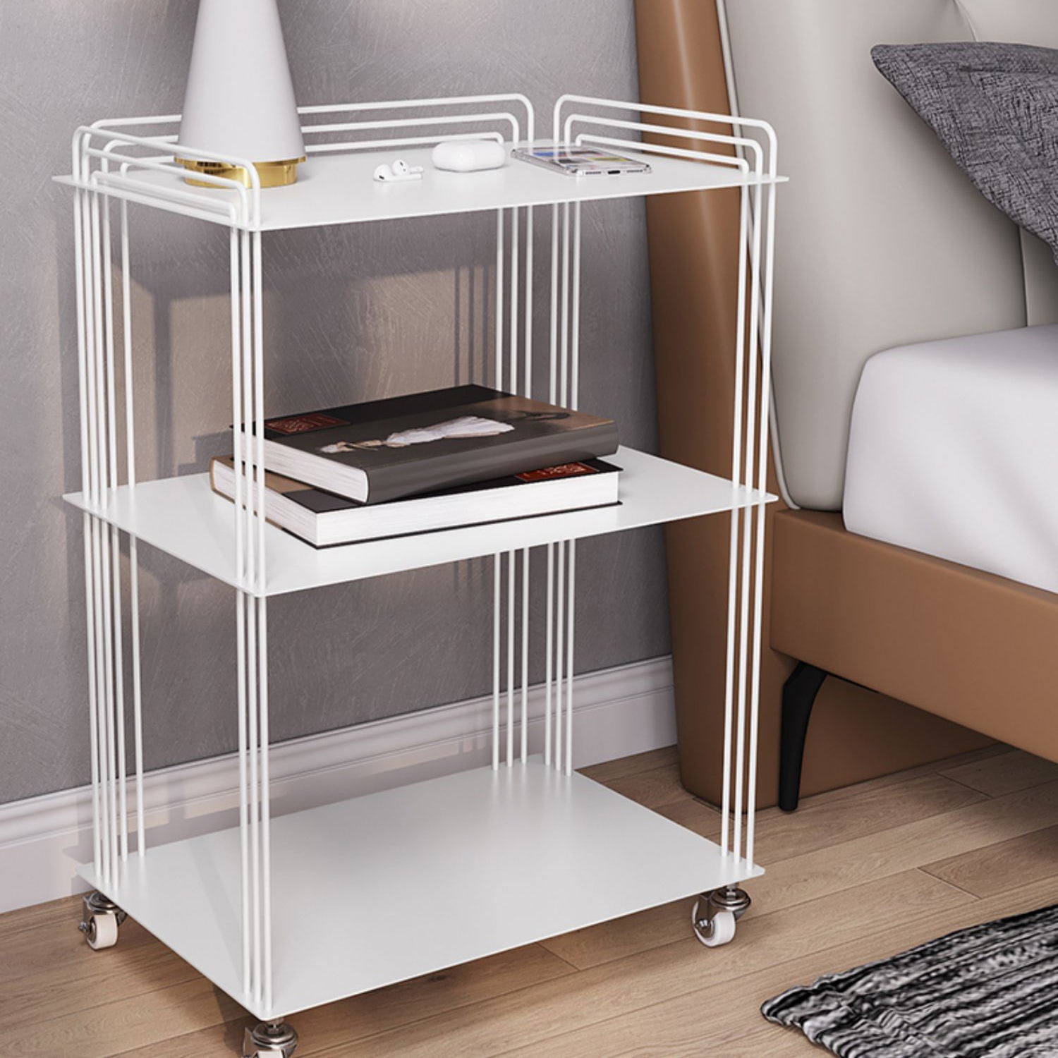 Scandinavian Geometric Bookcase Metal Shelves Included Bookshelf,26" H x 11.8" W Clearhalo 'Bookcases' 'furn' 'furn_bookcases' 'Furniture' 'furniture_bookcases' 'Office Furniture' 5035175