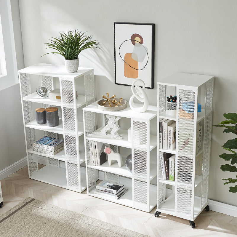 Scandinavian Metal Open Etagere Bookshelf with Iron Frame and Shelf Clearhalo 'Bookcases' 'Furniture' 'furniture_bookcases' 'Office Furniture' 5035180