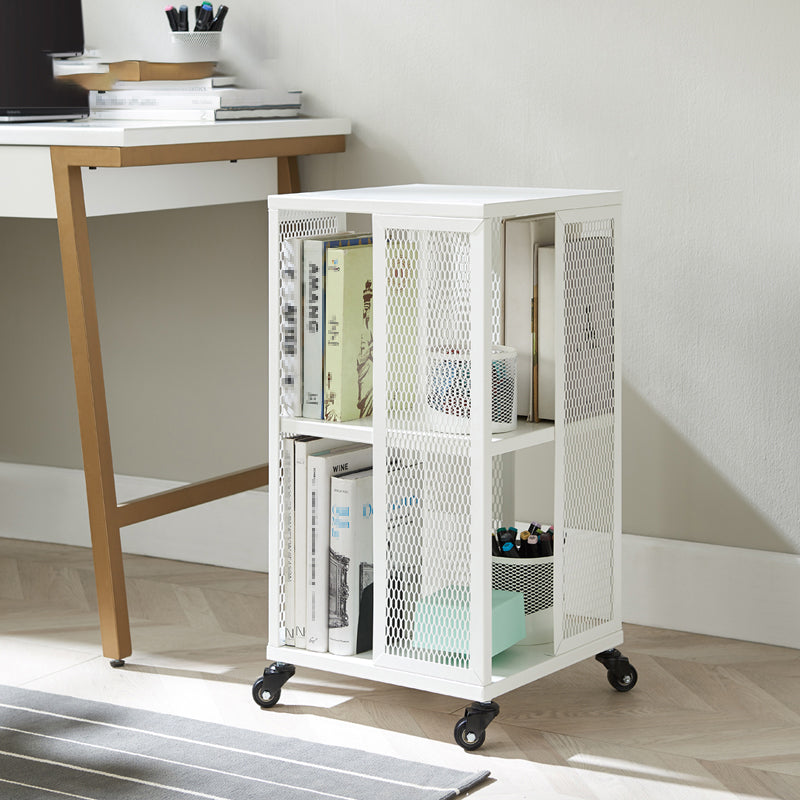 Scandinavian Metal Open Etagere Bookshelf with Iron Frame and Shelf Clearhalo 'Bookcases' 'Furniture' 'furniture_bookcases' 'Office Furniture' 5035182
