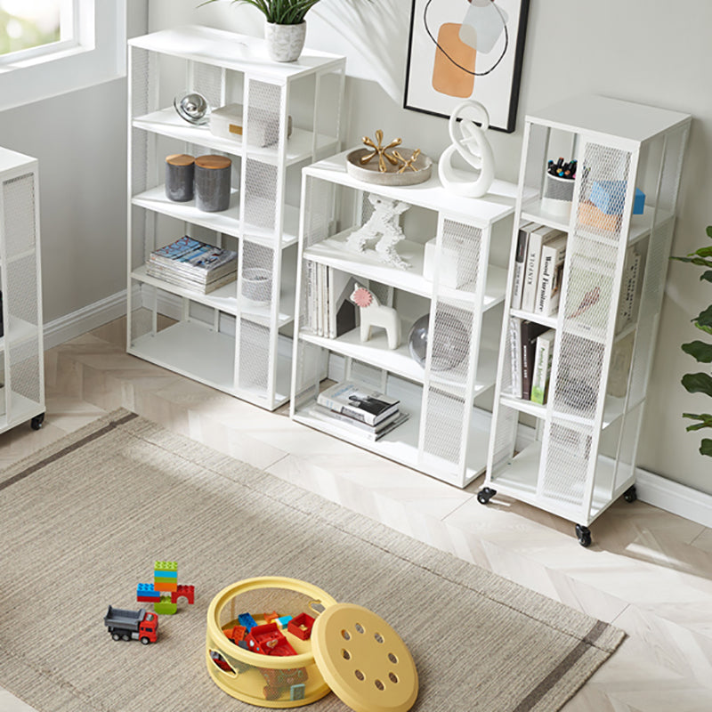 Scandinavian Metal Open Etagere Bookshelf with Iron Frame and Shelf Clearhalo 'Bookcases' 'Furniture' 'furniture_bookcases' 'Office Furniture' 5035184