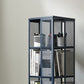 Scandinavian Metal Open Etagere Bookshelf with Iron Frame and Shelf Clearhalo 'Bookcases' 'Furniture' 'furniture_bookcases' 'Office Furniture' 5035198