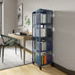 Scandinavian Metal Open Etagere Bookshelf with Iron Frame and Shelf Navy 13.8"L x 13.8"W x 51.2"H Clearhalo 'Bookcases' 'Furniture' 'furniture_bookcases' 'Office Furniture' 5035199