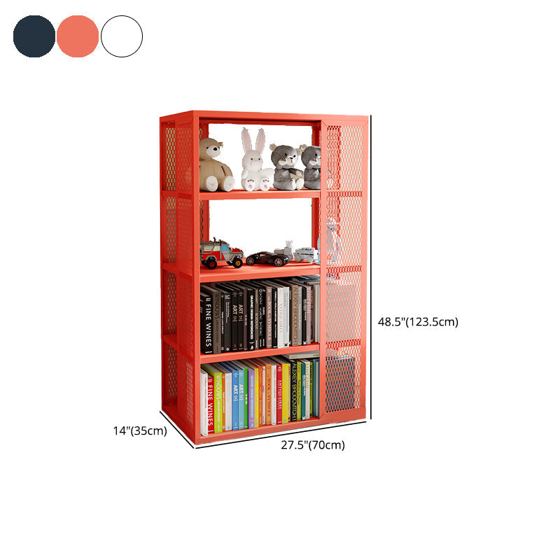 Scandinavian Metal Open Etagere Bookshelf with Iron Frame and Shelf Clearhalo 'Bookcases' 'Furniture' 'furniture_bookcases' 'Office Furniture' 5035214