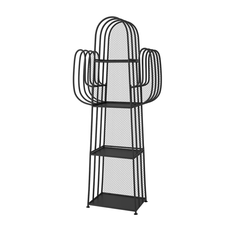 18.1"L Scandinavian Style Standard Bookcase Metal Closed Back Bookshelf Black Clearhalo 'Bookcases' 'furn' 'furn_bookcases' 'Furniture' 'furniture_bookcases' 'Office Furniture' 5035216