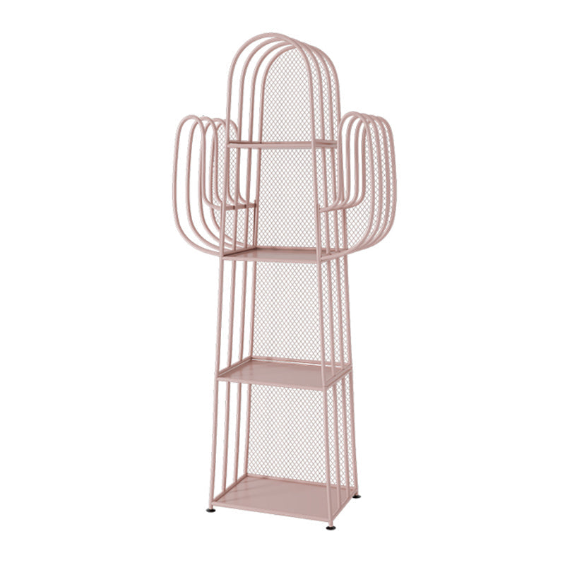 18.1"L Scandinavian Style Standard Bookcase Metal Closed Back Bookshelf Pink Clearhalo 'Bookcases' 'furn' 'furn_bookcases' 'Furniture' 'furniture_bookcases' 'Office Furniture' 5035220