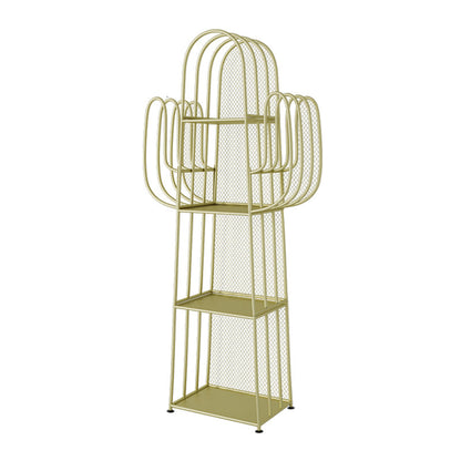 18.1"L Scandinavian Style Standard Bookcase Metal Closed Back Bookshelf Gold Clearhalo 'Bookcases' 'furn' 'furn_bookcases' 'Furniture' 'furniture_bookcases' 'Office Furniture' 5035223