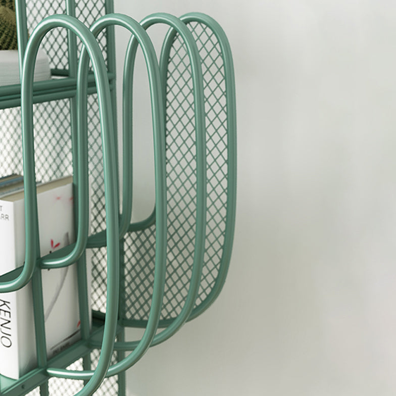 18.1"L Scandinavian Style Standard Bookcase Metal Closed Back Bookshelf Clearhalo 'Bookcases' 'furn' 'furn_bookcases' 'Furniture' 'furniture_bookcases' 'Office Furniture' 5035226