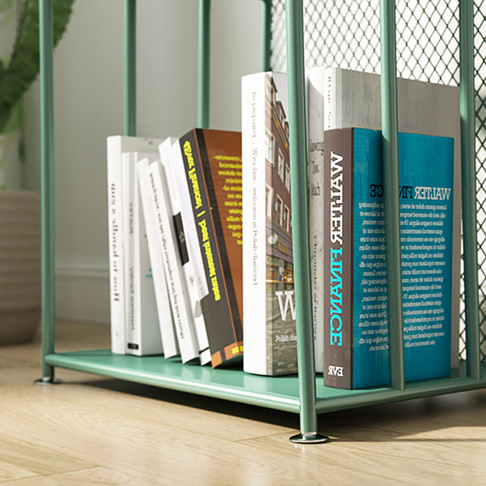 18.1"L Scandinavian Style Standard Bookcase Metal Closed Back Bookshelf Clearhalo 'Bookcases' 'furn' 'furn_bookcases' 'Furniture' 'furniture_bookcases' 'Office Furniture' 5035227