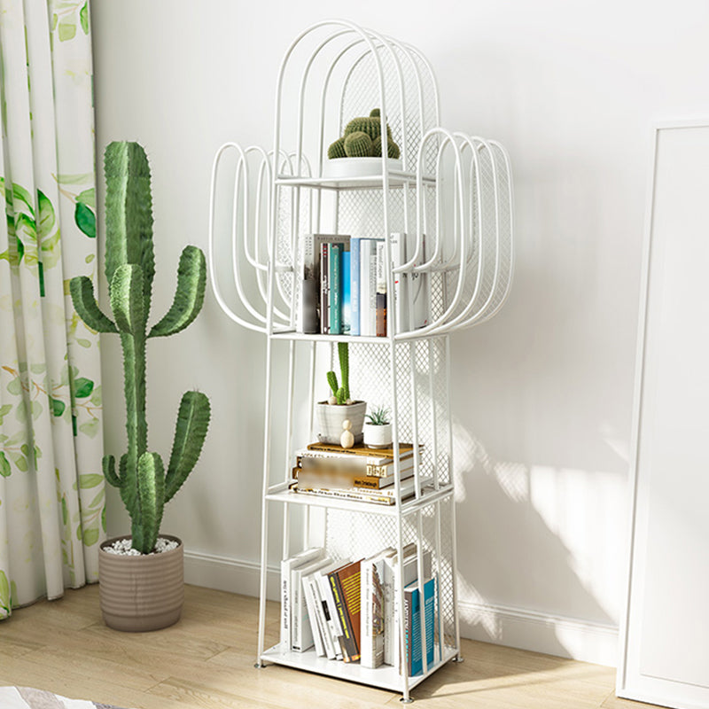 18.1"L Scandinavian Style Standard Bookcase Metal Closed Back Bookshelf Clearhalo 'Bookcases' 'furn' 'furn_bookcases' 'Furniture' 'furniture_bookcases' 'Office Furniture' 5035229