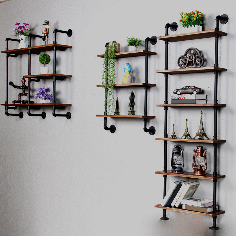 Metal Floating Bookcase Industrial Style Closed Back Shelf for Home Office Clearhalo 'Bookcases' 'furn' 'furn_bookcases' 'Furniture' 'furniture_bookcases' 'Office Furniture' 5035235