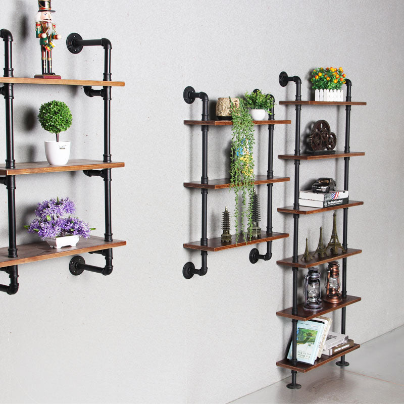 Metal Floating Bookcase Industrial Style Closed Back Shelf for Home Office Clearhalo 'Bookcases' 'furn' 'furn_bookcases' 'Furniture' 'furniture_bookcases' 'Office Furniture' 5035237