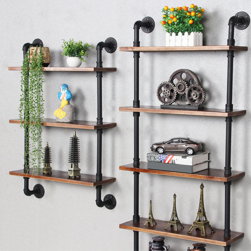 Metal Floating Bookcase Industrial Style Closed Back Shelf for Home Office Clearhalo 'Bookcases' 'furn' 'furn_bookcases' 'Furniture' 'furniture_bookcases' 'Office Furniture' 5035240