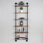 Metal Floating Bookcase Industrial Style Closed Back Shelf for Home Office 23.6"L x 7.9"W x 70.9"H Clearhalo 'Bookcases' 'furn' 'furn_bookcases' 'Furniture' 'furniture_bookcases' 'Office Furniture' 5035241