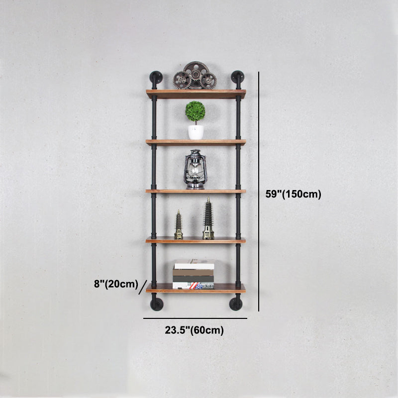 Metal Floating Bookcase Industrial Style Closed Back Shelf for Home Office Clearhalo 'Bookcases' 'furn' 'furn_bookcases' 'Furniture' 'furniture_bookcases' 'Office Furniture' 5035250
