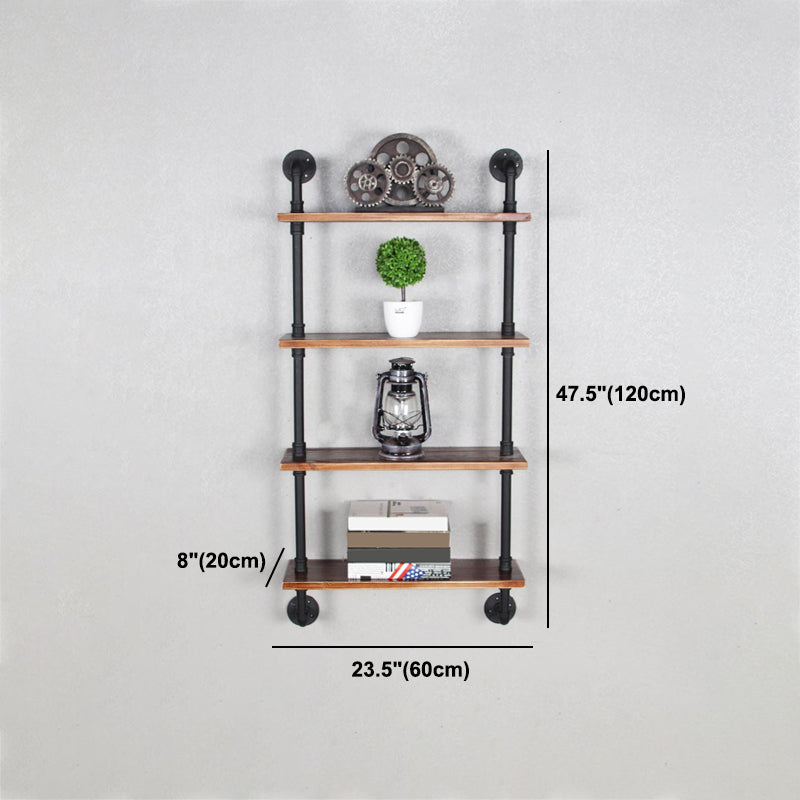 Metal Floating Bookcase Industrial Style Closed Back Shelf for Home Office Clearhalo 'Bookcases' 'furn' 'furn_bookcases' 'Furniture' 'furniture_bookcases' 'Office Furniture' 5035251