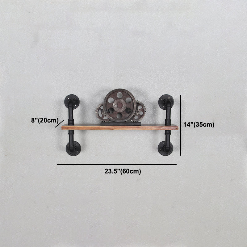 Metal Floating Bookcase Industrial Style Closed Back Shelf for Home Office Clearhalo 'Bookcases' 'furn' 'furn_bookcases' 'Furniture' 'furniture_bookcases' 'Office Furniture' 5035253