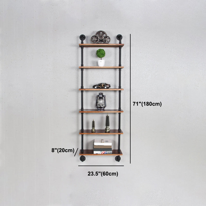 Metal Floating Bookcase Industrial Style Closed Back Shelf for Home Office Clearhalo 'Bookcases' 'furn' 'furn_bookcases' 'Furniture' 'furniture_bookcases' 'Office Furniture' 5035255