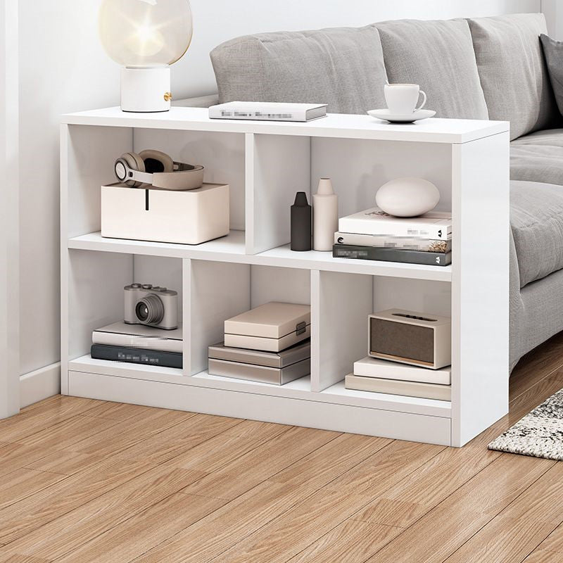 White and Brown Standard Bookshelf Scandinavian Manufactured Wood Bookshelf Clearhalo 'Bookcases' 'Furniture' 'furniture_bookcases' 'Office Furniture' 5035256
