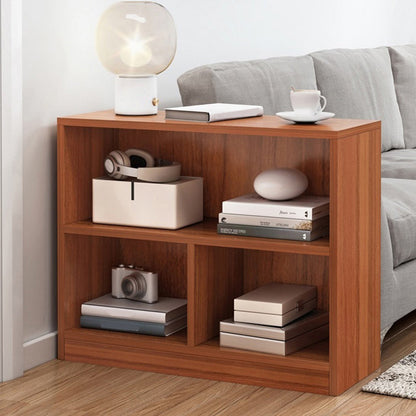 White and Brown Standard Bookshelf Scandinavian Manufactured Wood Bookshelf Brown 23.6"L x 11.8"W x 24"H Clearhalo 'Bookcases' 'Furniture' 'furniture_bookcases' 'Office Furniture' 5035257