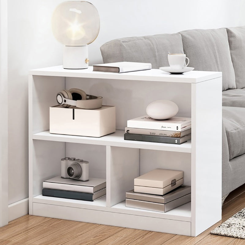 White and Brown Standard Bookshelf Scandinavian Manufactured Wood Bookshelf White 23.6"L x 11.8"W x 24"H Clearhalo 'Bookcases' 'Furniture' 'furniture_bookcases' 'Office Furniture' 5035258