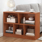 White and Brown Standard Bookshelf Scandinavian Manufactured Wood Bookshelf Brown Clearhalo 'Bookcases' 'Furniture' 'furniture_bookcases' 'Office Furniture' 5035260