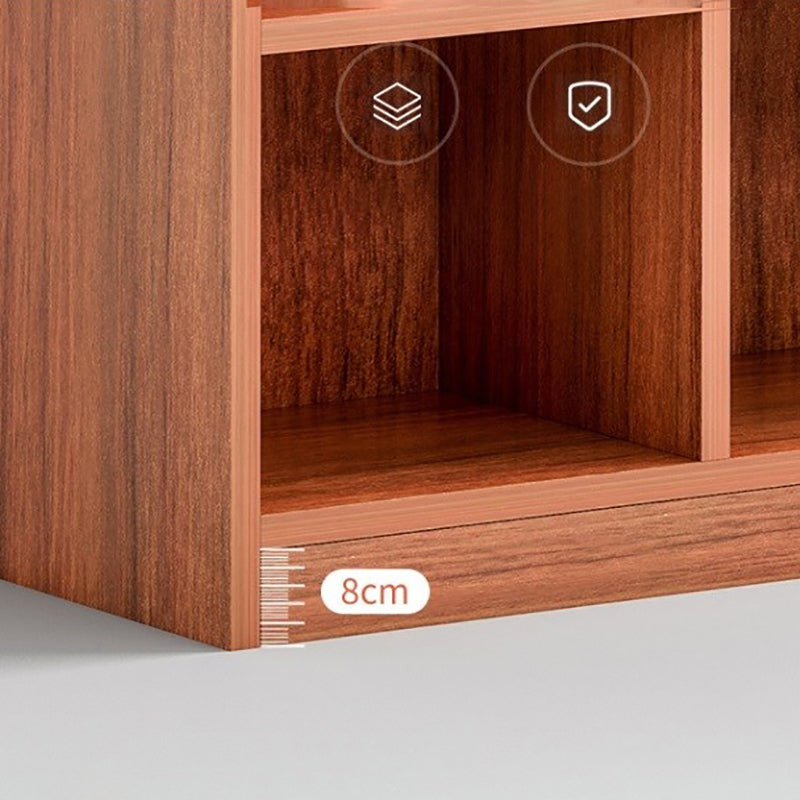 White and Brown Standard Bookshelf Scandinavian Manufactured Wood Bookshelf Clearhalo 'Bookcases' 'Furniture' 'furniture_bookcases' 'Office Furniture' 5035265