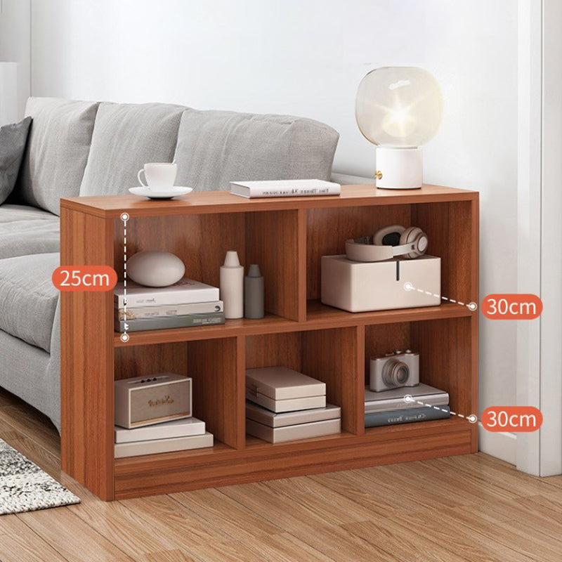 White and Brown Standard Bookshelf Scandinavian Manufactured Wood Bookshelf Clearhalo 'Bookcases' 'Furniture' 'furniture_bookcases' 'Office Furniture' 5035267