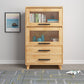 Manufactured Wood Standard Bookcase Scandinavian Bookcase with Door 31.5"L x 15.4"W x 53.1"H Natural Drawers Clearhalo 'Bookcases' 'furn' 'furn_bookcases' 'Furniture' 'furniture_bookcases' 'Office Furniture' 5035274
