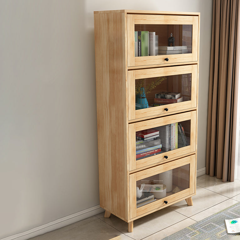 Manufactured Wood Standard Bookcase Scandinavian Bookcase with Door Clearhalo 'Bookcases' 'furn' 'furn_bookcases' 'Furniture' 'furniture_bookcases' 'Office Furniture' 5035276