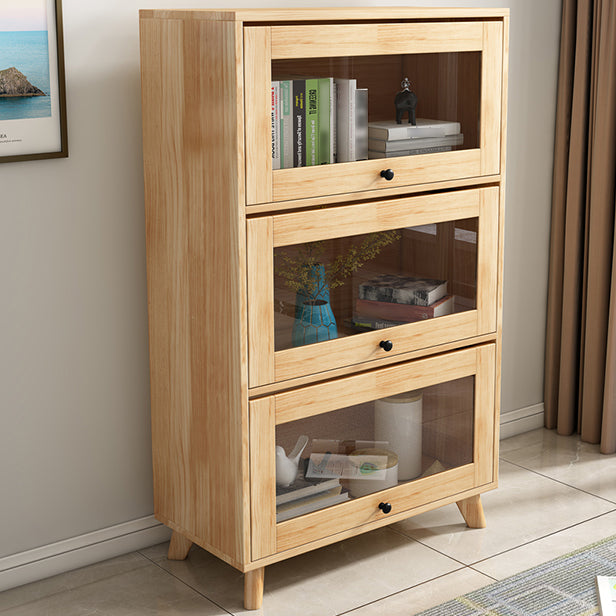 Manufactured Wood Standard Bookcase Scandinavian Bookcase with Door Clearhalo 'Bookcases' 'furn' 'furn_bookcases' 'Furniture' 'furniture_bookcases' 'Office Furniture' 5035277