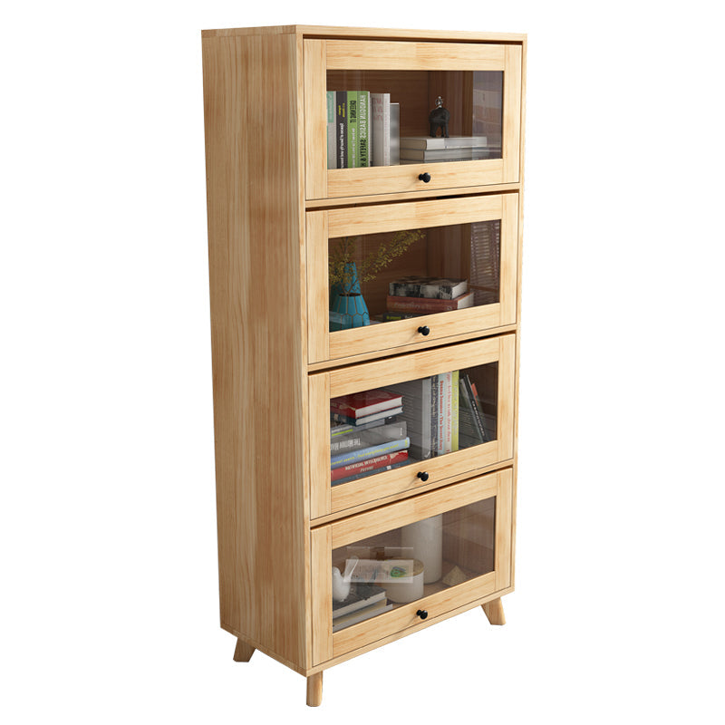 Manufactured Wood Standard Bookcase Scandinavian Bookcase with Door Clearhalo 'Bookcases' 'furn' 'furn_bookcases' 'Furniture' 'furniture_bookcases' 'Office Furniture' 5035280