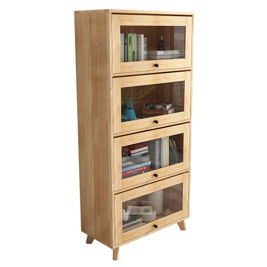 Manufactured Wood Standard Bookcase Scandinavian Bookcase with Door Clearhalo 'Bookcases' 'furn' 'furn_bookcases' 'Furniture' 'furniture_bookcases' 'Office Furniture' 5035280