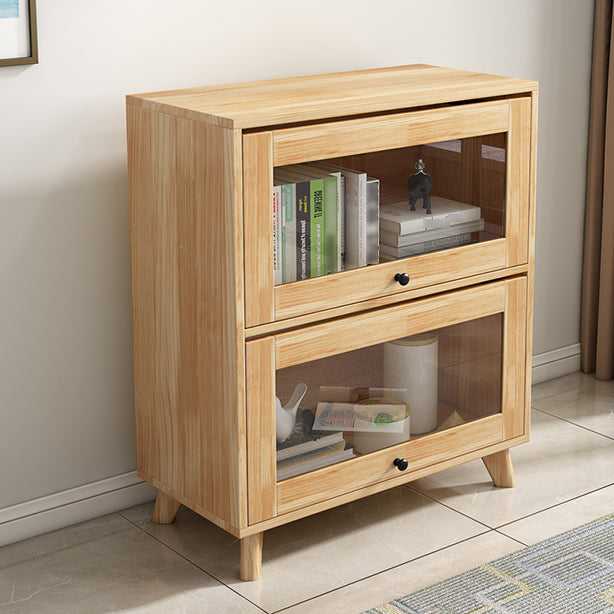 Manufactured Wood Standard Bookcase Scandinavian Bookcase with Door Clearhalo 'Bookcases' 'furn' 'furn_bookcases' 'Furniture' 'furniture_bookcases' 'Office Furniture' 5035288