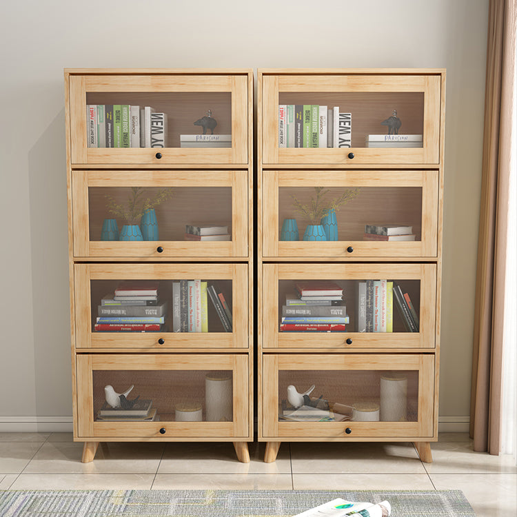 Manufactured Wood Standard Bookcase Scandinavian Bookcase with Door Clearhalo 'Bookcases' 'furn' 'furn_bookcases' 'Furniture' 'furniture_bookcases' 'Office Furniture' 5035289