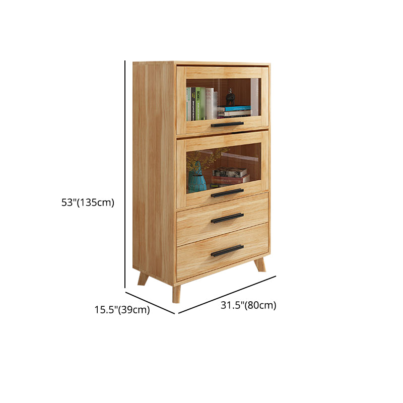 Manufactured Wood Standard Bookcase Scandinavian Bookcase with Door Clearhalo 'Bookcases' 'furn' 'furn_bookcases' 'Furniture' 'furniture_bookcases' 'Office Furniture' 5035295