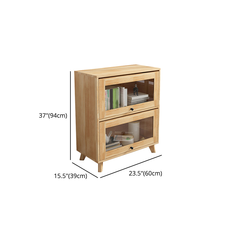 Manufactured Wood Standard Bookcase Scandinavian Bookcase with Door Clearhalo 'Bookcases' 'furn' 'furn_bookcases' 'Furniture' 'furniture_bookcases' 'Office Furniture' 5035298