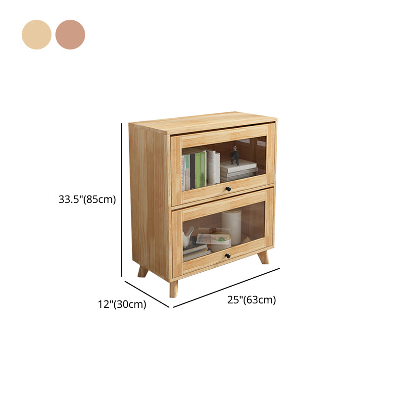 Manufactured Wood Standard Bookcase Scandinavian Bookcase with Door Clearhalo 'Bookcases' 'furn' 'furn_bookcases' 'Furniture' 'furniture_bookcases' 'Office Furniture' 5035301