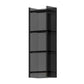 Scandinavian Style Shelf Bookcase Acrylic Closed Back Bookshelf for Home Office 15.7"L x 9.8"W x 46.5"H Black Clearhalo 'Bookcases' 'furn' 'furn_bookcases' 'Furniture' 'furniture_bookcases' 'Office Furniture' 5035305