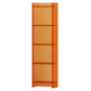 Scandinavian Style Shelf Bookcase Acrylic Closed Back Bookshelf for Home Office 15.7"L x 9.8"W x 59.8"H Orange Clearhalo 'Bookcases' 'furn' 'furn_bookcases' 'Furniture' 'furniture_bookcases' 'Office Furniture' 5035328