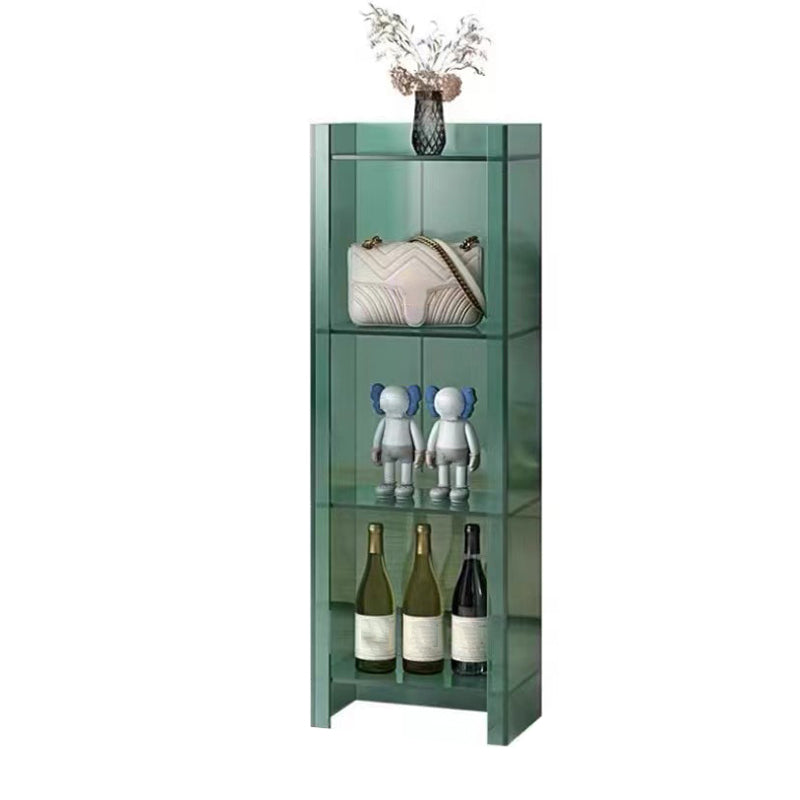 Scandinavian Style Shelf Bookcase Acrylic Closed Back Bookshelf for Home Office 15.7"L x 9.8"W x 46.5"H Sky Blue Clearhalo 'Bookcases' 'furn' 'furn_bookcases' 'Furniture' 'furniture_bookcases' 'Office Furniture' 5035330