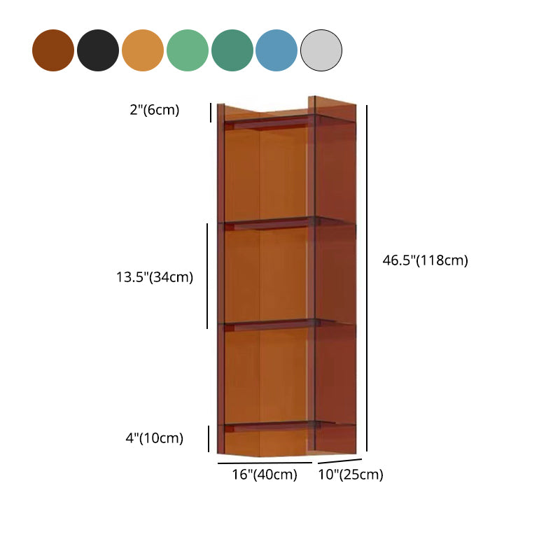 Scandinavian Style Shelf Bookcase Acrylic Closed Back Bookshelf for Home Office Clearhalo 'Bookcases' 'furn' 'furn_bookcases' 'Furniture' 'furniture_bookcases' 'Office Furniture' 5035332