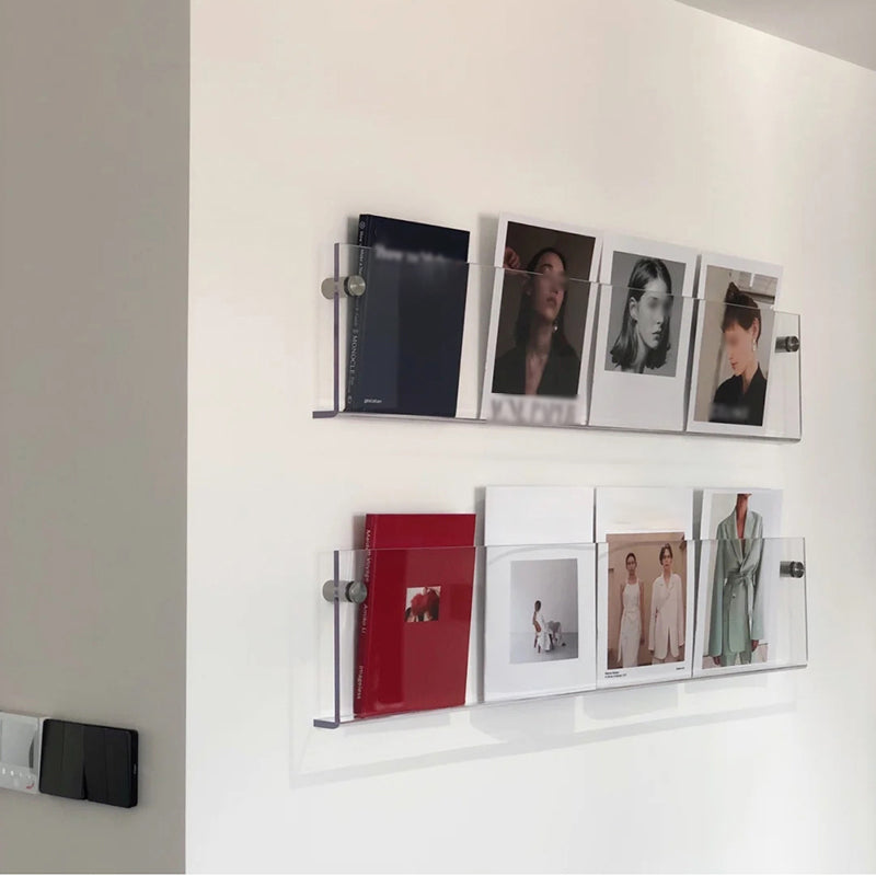 Contemporary Style Bookcase Wall Mounted Transparent Bookshelf for Office and Study Room Clearhalo 'Bookcases' 'furn' 'furn_bookcases' 'Furniture' 'furniture_bookcases' 'Office Furniture' 5035336