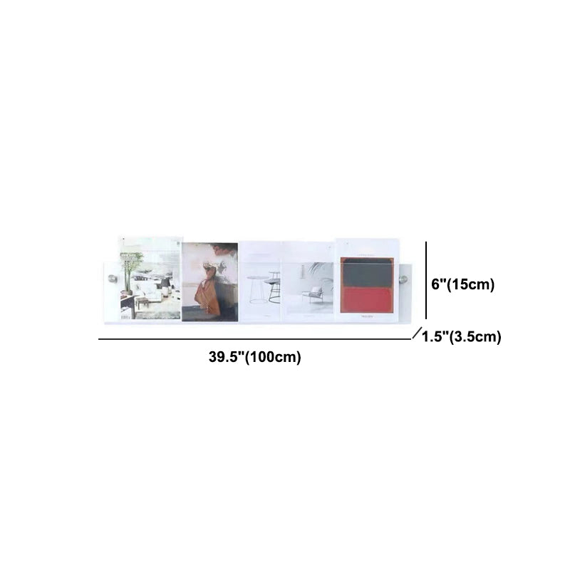 Contemporary Style Bookcase Wall Mounted Transparent Bookshelf for Office and Study Room Clearhalo 'Bookcases' 'furn' 'furn_bookcases' 'Furniture' 'furniture_bookcases' 'Office Furniture' 5035343