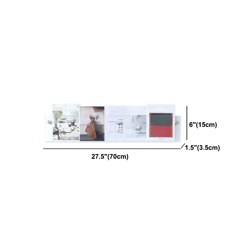 Contemporary Style Bookcase Wall Mounted Transparent Bookshelf for Office and Study Room Clearhalo 'Bookcases' 'furn' 'furn_bookcases' 'Furniture' 'furniture_bookcases' 'Office Furniture' 5035344