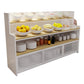 Modern 2 Cabinets Buffet Table Metal and Wood Credenza for Dining Room White Clearhalo 'buffet_sideboard' 'Buffets & Sideboards' 'furn' 'furn_buffet_sideboard' 'Furniture' 'furniture_buffet_sideboard' 'Kitchen & Dining Furniture' 5035364