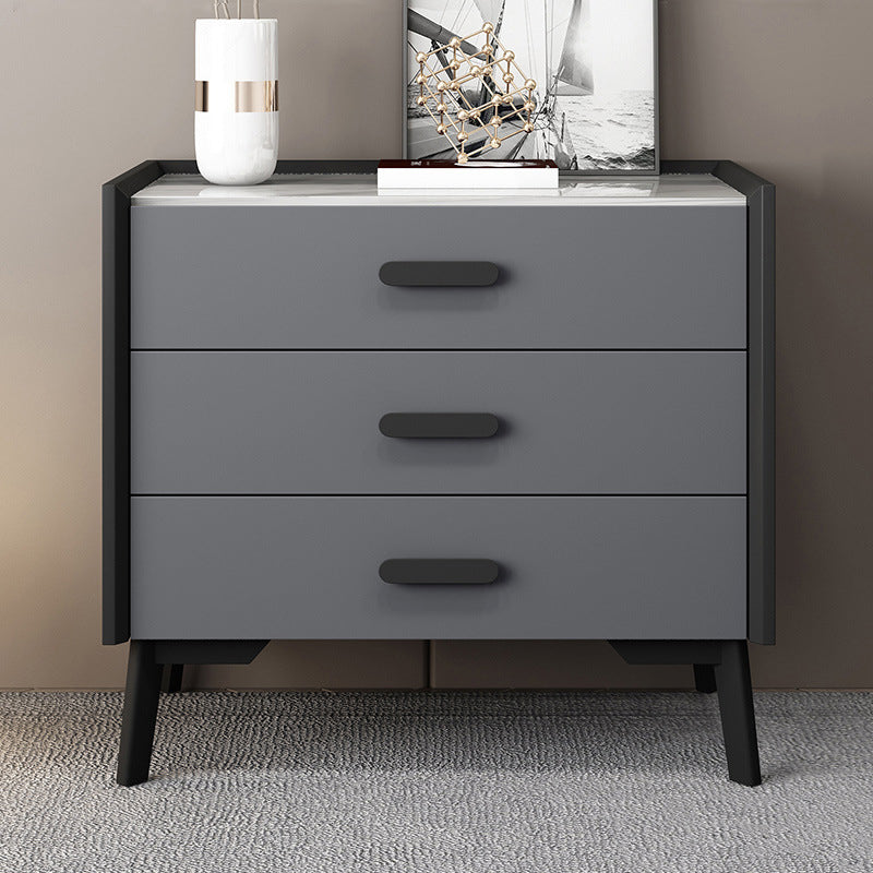 Modern Engineered Wood Credenza Stone Countertop Dining Buffet with Drawer for Living Room Grey 3 Clearhalo 'buffet_sideboard' 'Buffets & Sideboards' 'furn' 'furn_buffet_sideboard' 'Furniture' 'furniture_buffet_sideboard' 'Kitchen & Dining Furniture' 5035381